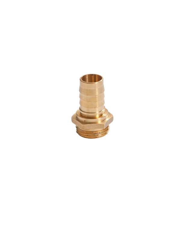 BRASS CONNECTION FIXED RUBBER M1 25mm